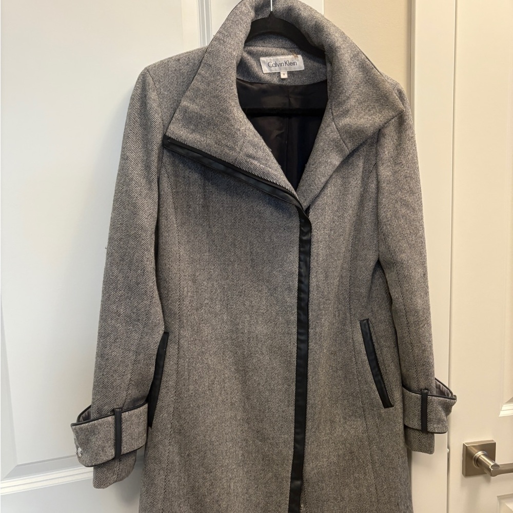 Calvin Klein Women's Charcoal Trench Coat